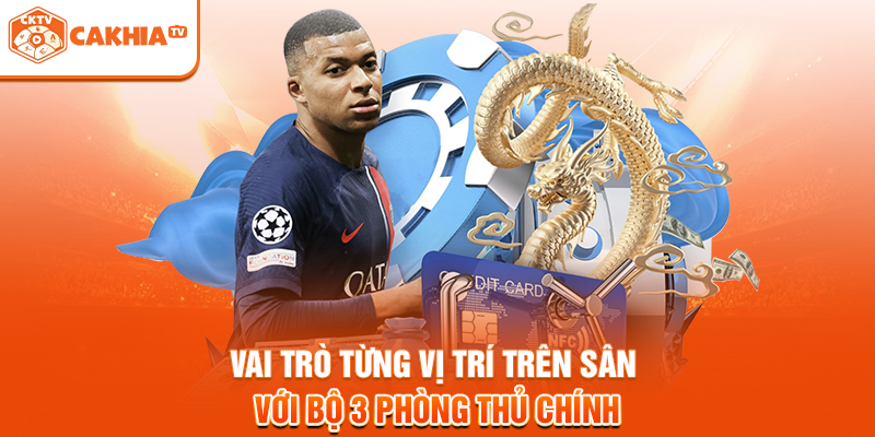 Vai trò từng vị trí trên sân với bộ 3 phòng thủ chính